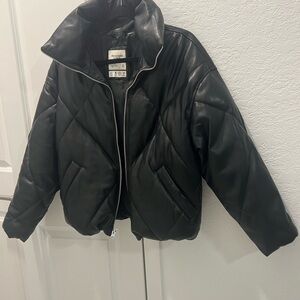 Abercrombie & Fitch Black Leather Jacket